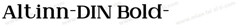 Altinn-DIN Bold字体转换
